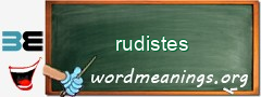WordMeaning blackboard for rudistes